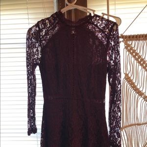 Maroon lace dress